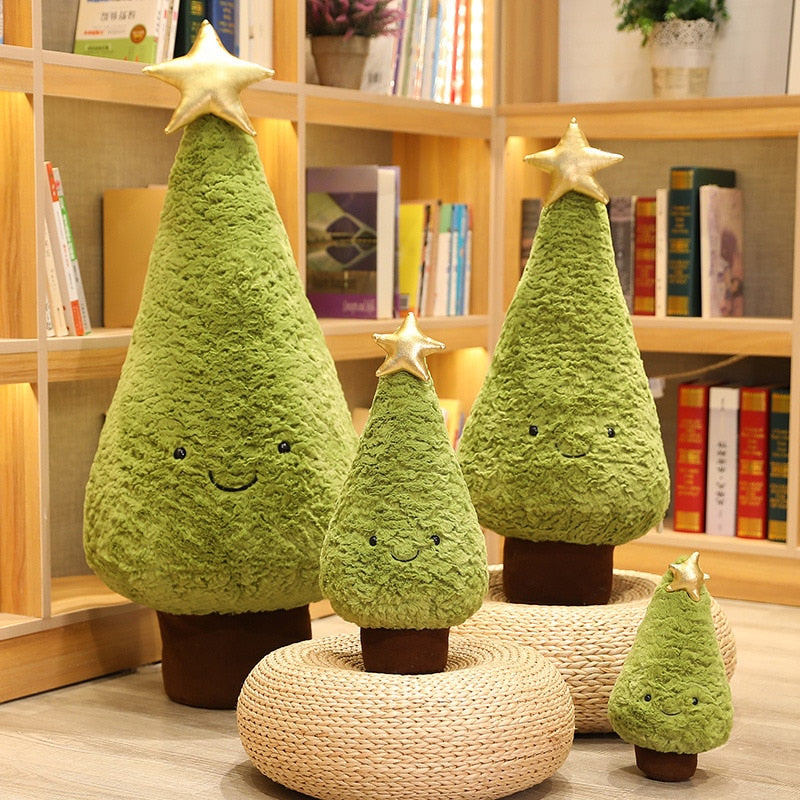 29-65CM Simulation Christmas Tree Plush Toys Cute Evergreen Plush Pillow Dolls Wishing Trees Stuffed for Christmas Dress Up