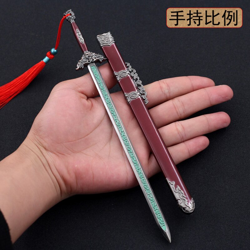 [22CM~8.66"] Chinese Style Ancient Famous Sword Full Metal Cold Weapon Model Doll Toys Equipment Accessories Ornament Craft Decoration