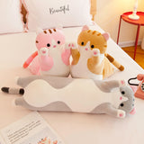Kawaii Plush Long Cat Toys Pillow Soft Sleeping Cushion Nap Pillow Stuffed Animal Dolls Kawaii Toy Children Girls Valentine's