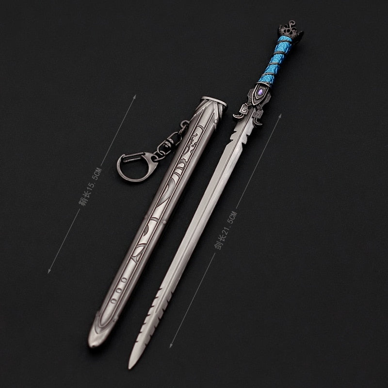 [22CM~8.66"] Ancient Chinese All Metal Sheathed Famous Sword Weapon Model 1/6 Replica Miniatures Boy Doll Equipment Ornament Crafts Toys