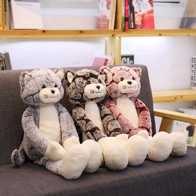 50-90cm Kawaii Cats Plush Toys Cute Stuffed Animals Fluffy Cat Dolls Soft Kids Toys Children Birthday Present Xmas Gifts