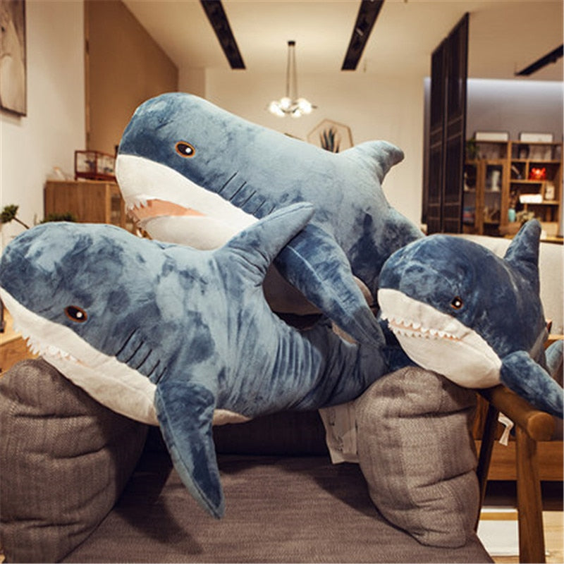 80/100/140cm Giant Shark skin Plush Toy Soft Plush Shark Skin Semi-fin –  Stuffed & Plush Toys - DDay34 Store