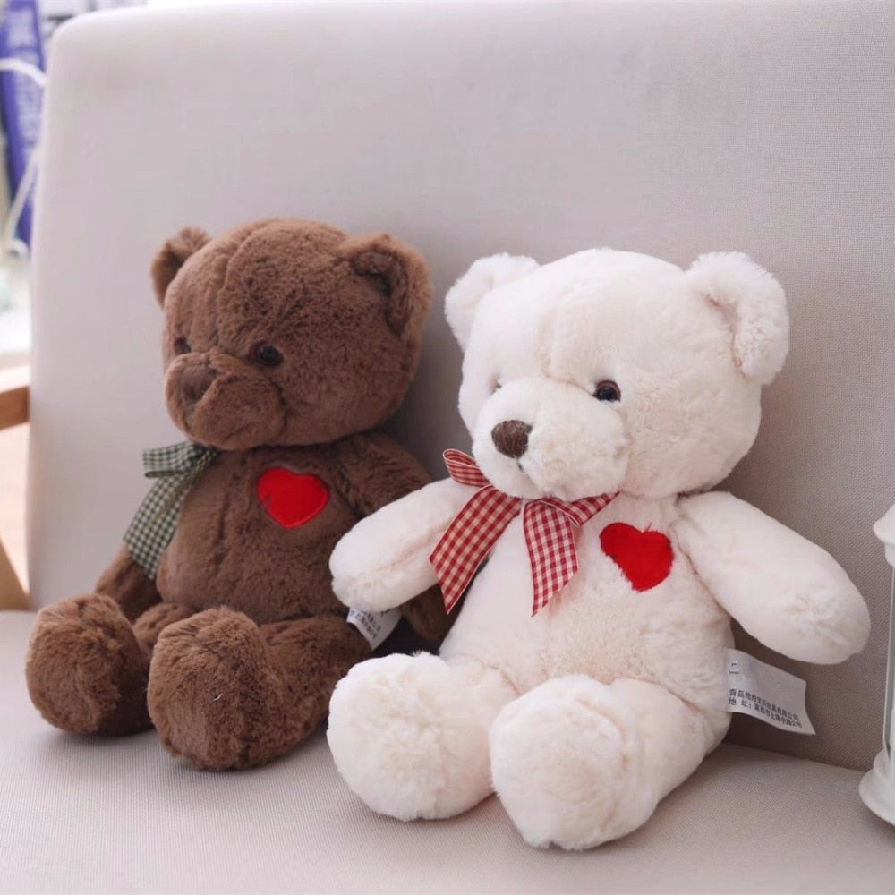 35/50cm Lovely Teddy Bear Plush Toys Stuffed Cute Bear with Heart Doll Girls Valentine's Gift Kids Baby Christmas Brinquedos