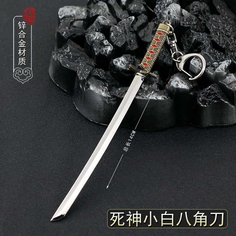 [14cm~5.51"] Hyourinmaru BLEACH Hitsugaya Toushirou Japanese Anime Peripheral Blade Machete Sabre Metal Weapon Model Keychain Boy Crafts
