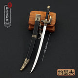 [22CM~8.66"] Ancient European Scimitar Sabre Blade Full Metal Cold Weapons Model Ornament Craft Decoration Collection 1/6 Doll Equipment