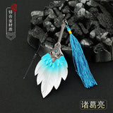 [12CM~4.72"] Metal Fan Dynasty Warriors Zhuge Liang Weapons Toys for Boy Kids Mange Game Anime Peripherals Ornament Decorate Collection