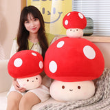 23/30/60CM Kawaii Mushroom Plush Dolls Simulation Plant Pillow Lovely Toys for Home Decor Sleeping Cushion Stuffed Soft Dolls
