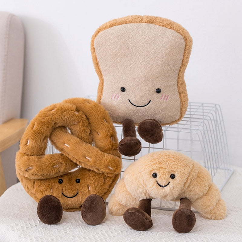 20cm Lovely Bread Series Plush Toys Cute Croissants Burritos Plushie Food Dolls Stuffed Soft for Baby Girls Appease Gifts